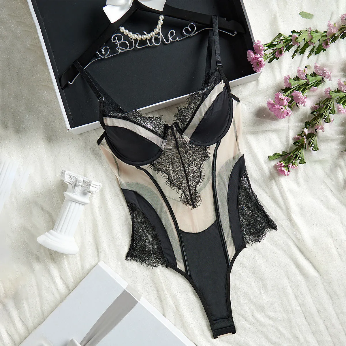 Midnight Embrace Slimming Lace Bodysuit