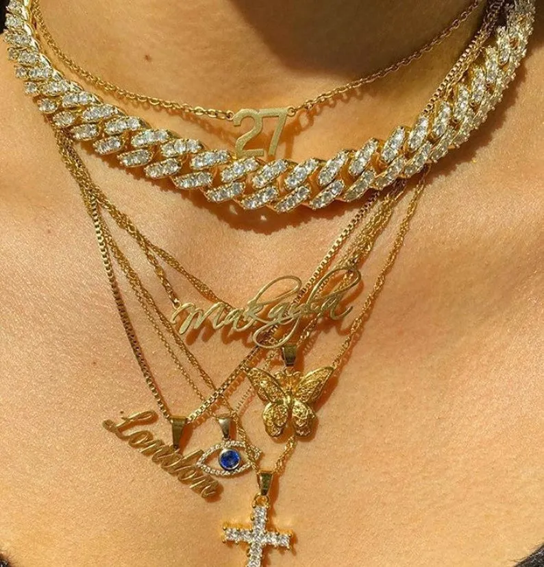 mini women cuban choker ,necklace, blinged iced cuban necklace , men cuban choker , cuban link ,  , pink cuban , blue cuban choker ,