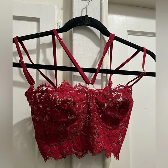 Monique Morin FRISSON BUSTIER in BLOODSTONE size 32 D / 34 C from Anthropologie