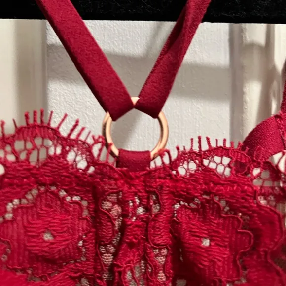 Monique Morin FRISSON BUSTIER in BLOODSTONE size 32 D / 34 C from Anthropologie