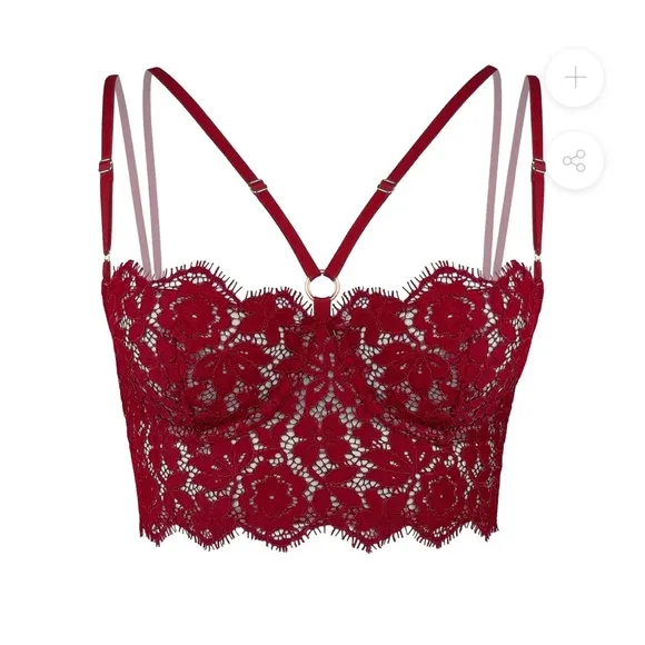 Monique Morin FRISSON BUSTIER in BLOODSTONE size 32 D / 34 C from Anthropologie