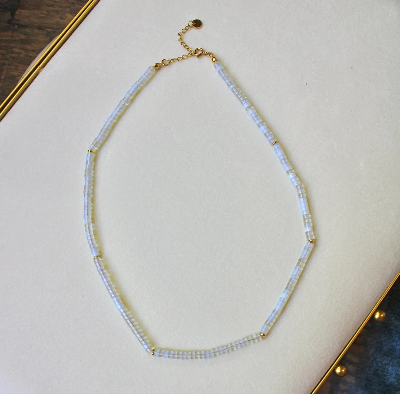 Moon Crystal Beaded Necklace