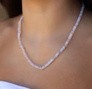 Moon Crystal Beaded Necklace