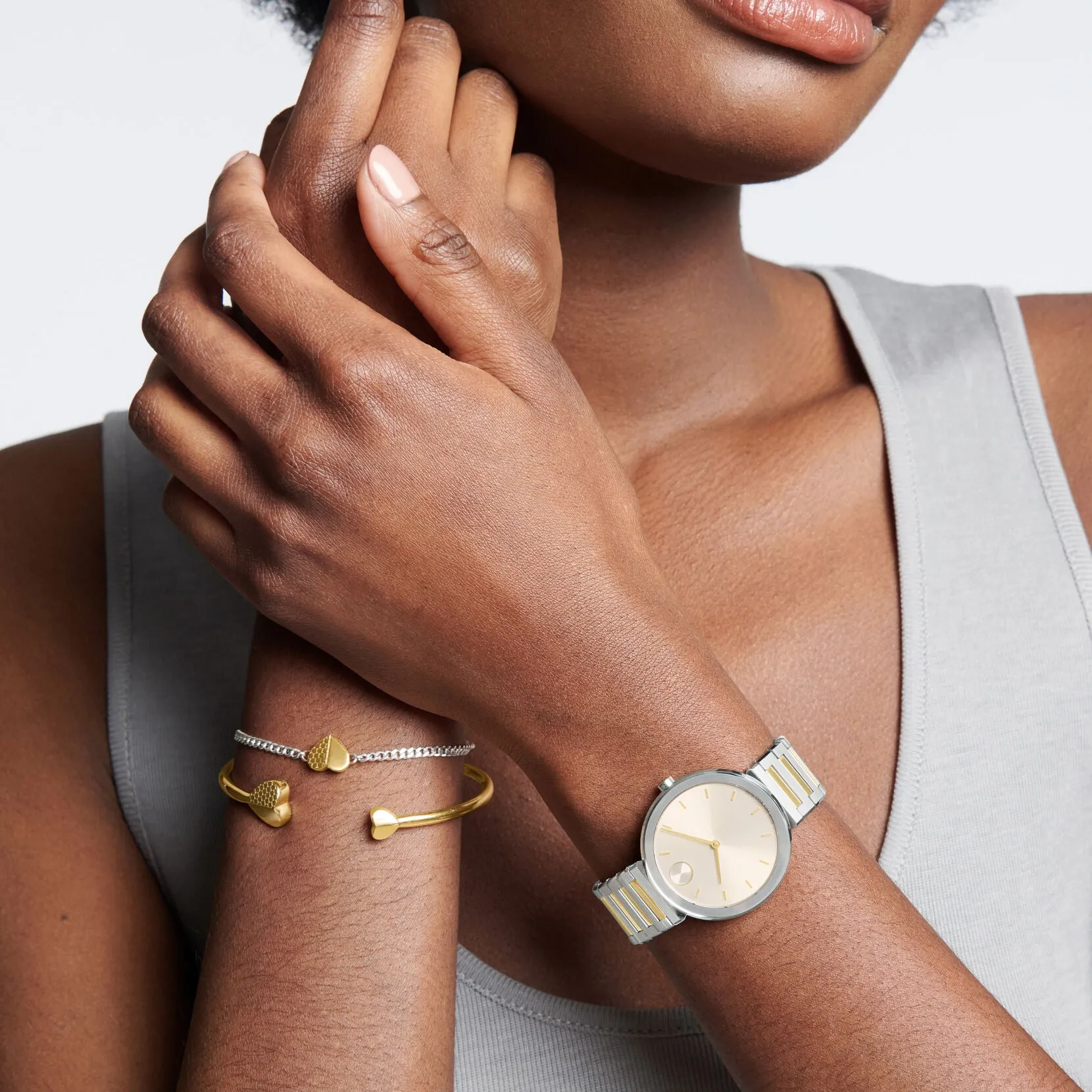 Movado Bold Horizon Ladies Two Tone Watch
