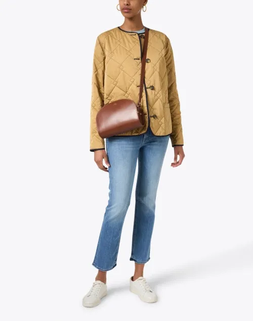 Navy and Camel Reversible Quilted Jacket
