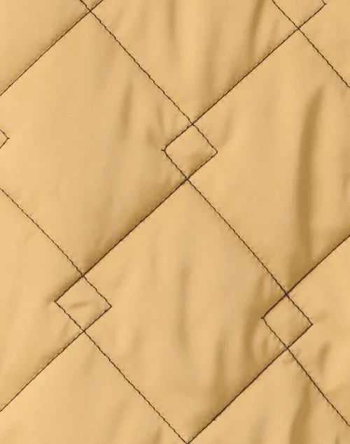 Navy and Camel Reversible Quilted Jacket