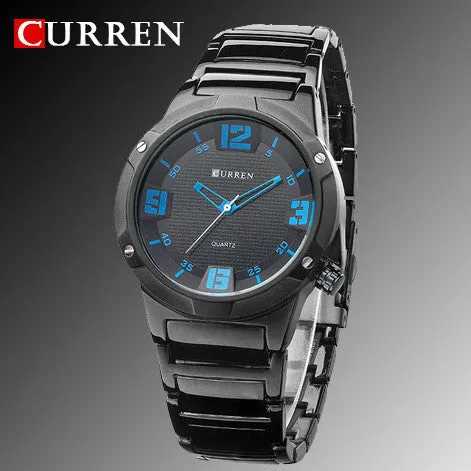 New curren watches men luxury brand military watch men full steel wristwatches fashion casual waterproof army sports quartz
