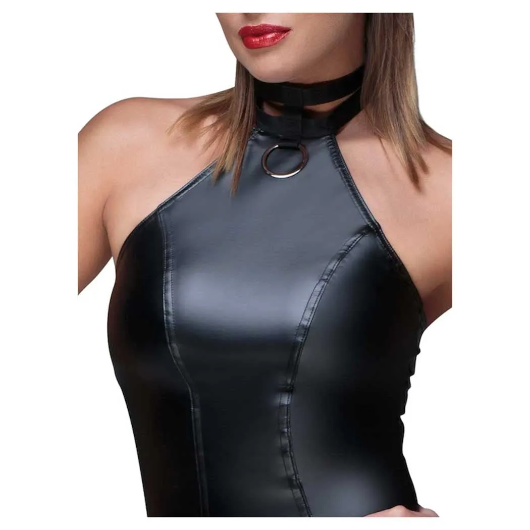Noir Handmade Powerwetlook Pencil Dress