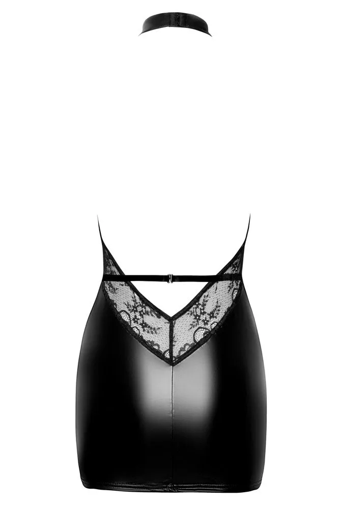 Noir Handmade Wetlook Lace Party Dress