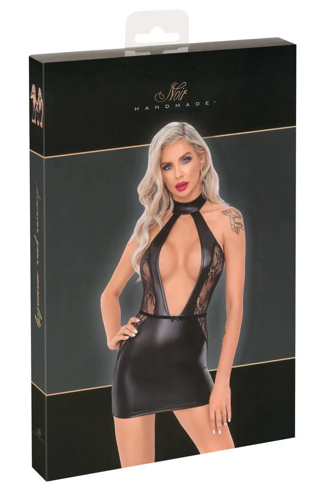 Noir Handmade Wetlook Lace Party Dress