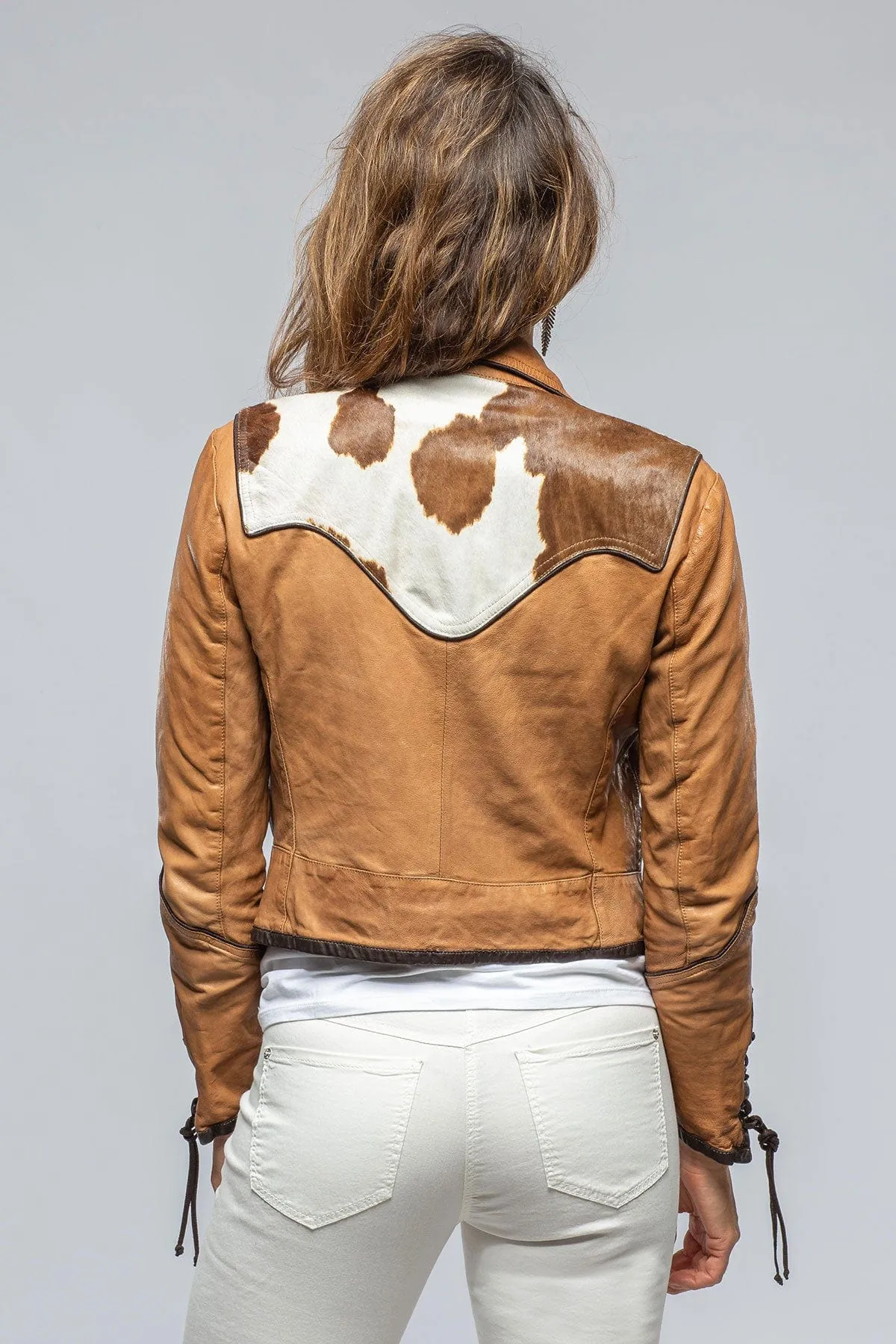 Noya Hair-On-Hide Jkt In Camel