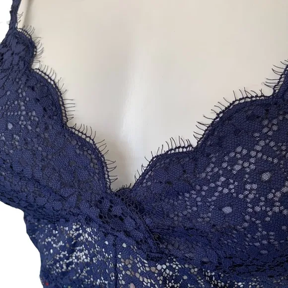 NWT Josie Natori Mosaic Floral Lace Babydoll Chemise