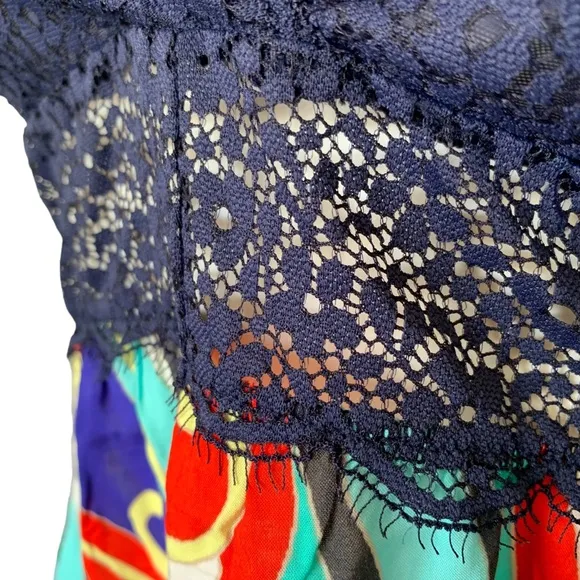NWT Josie Natori Mosaic Floral Lace Babydoll Chemise