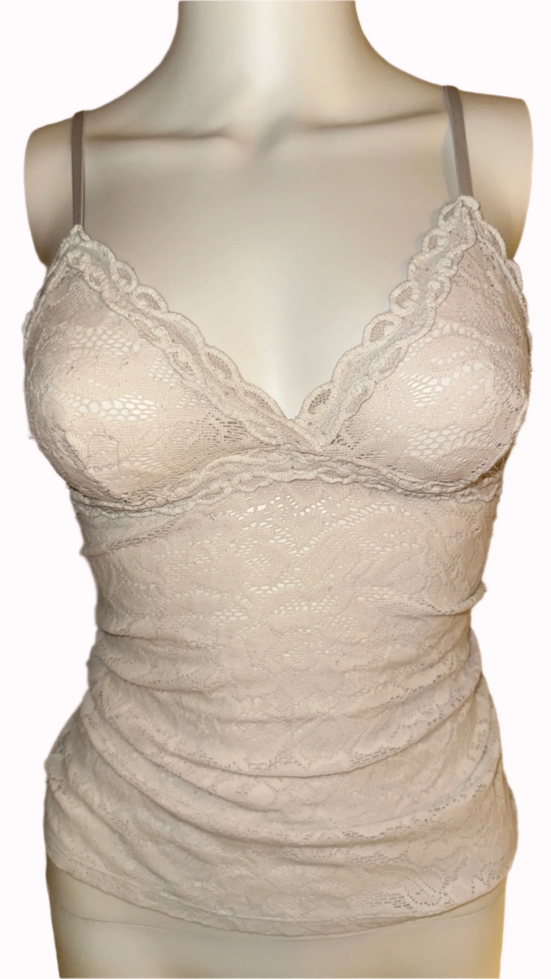 off white lace cami