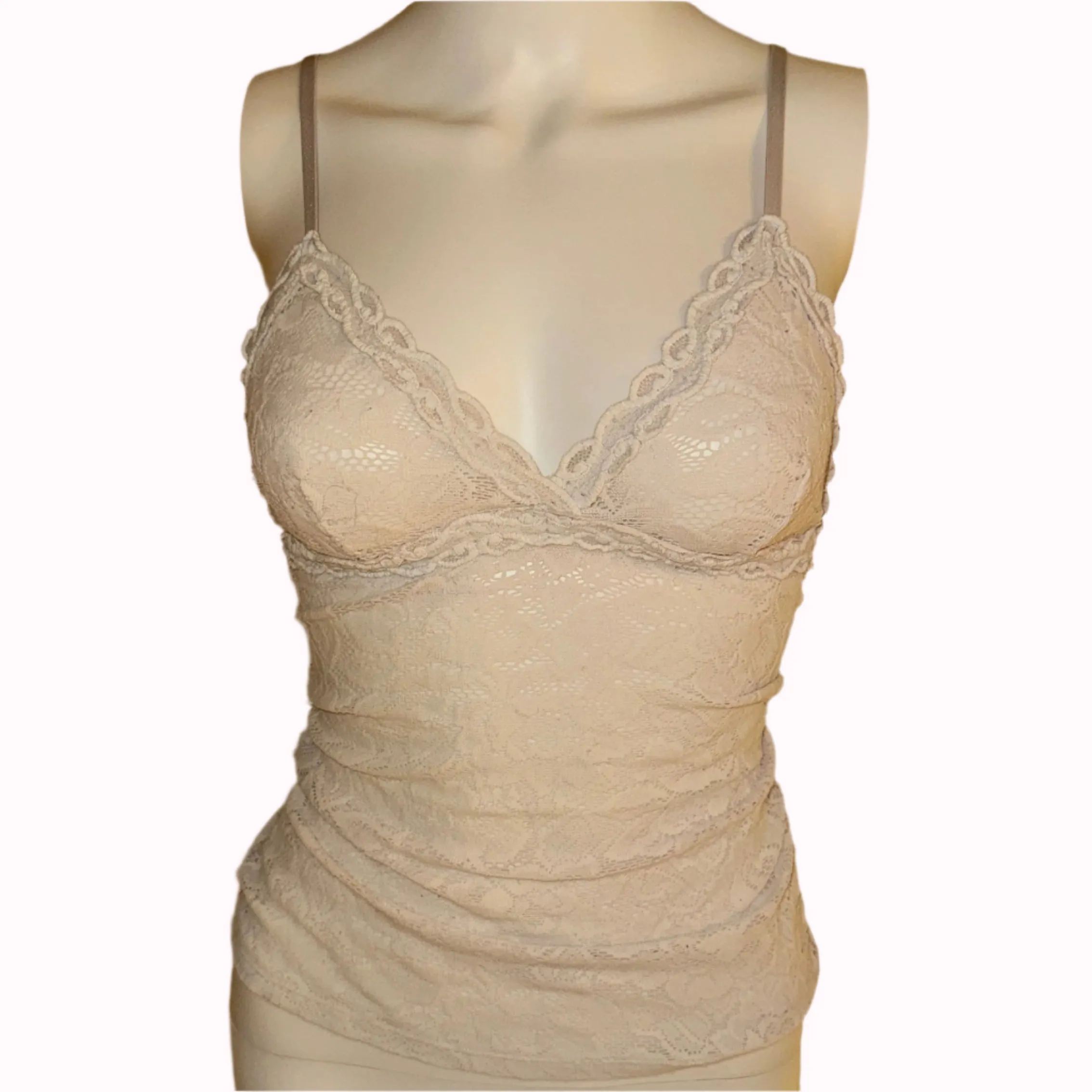 off white lace cami