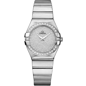 Omega Constellation 27 mm, white gold on white gold