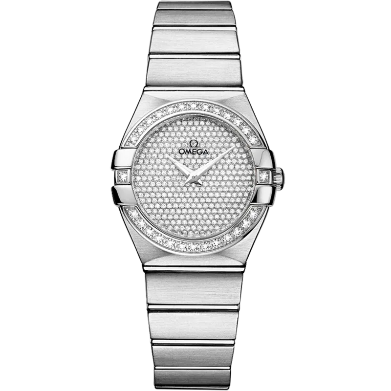 Omega Constellation 27 mm, white gold on white gold