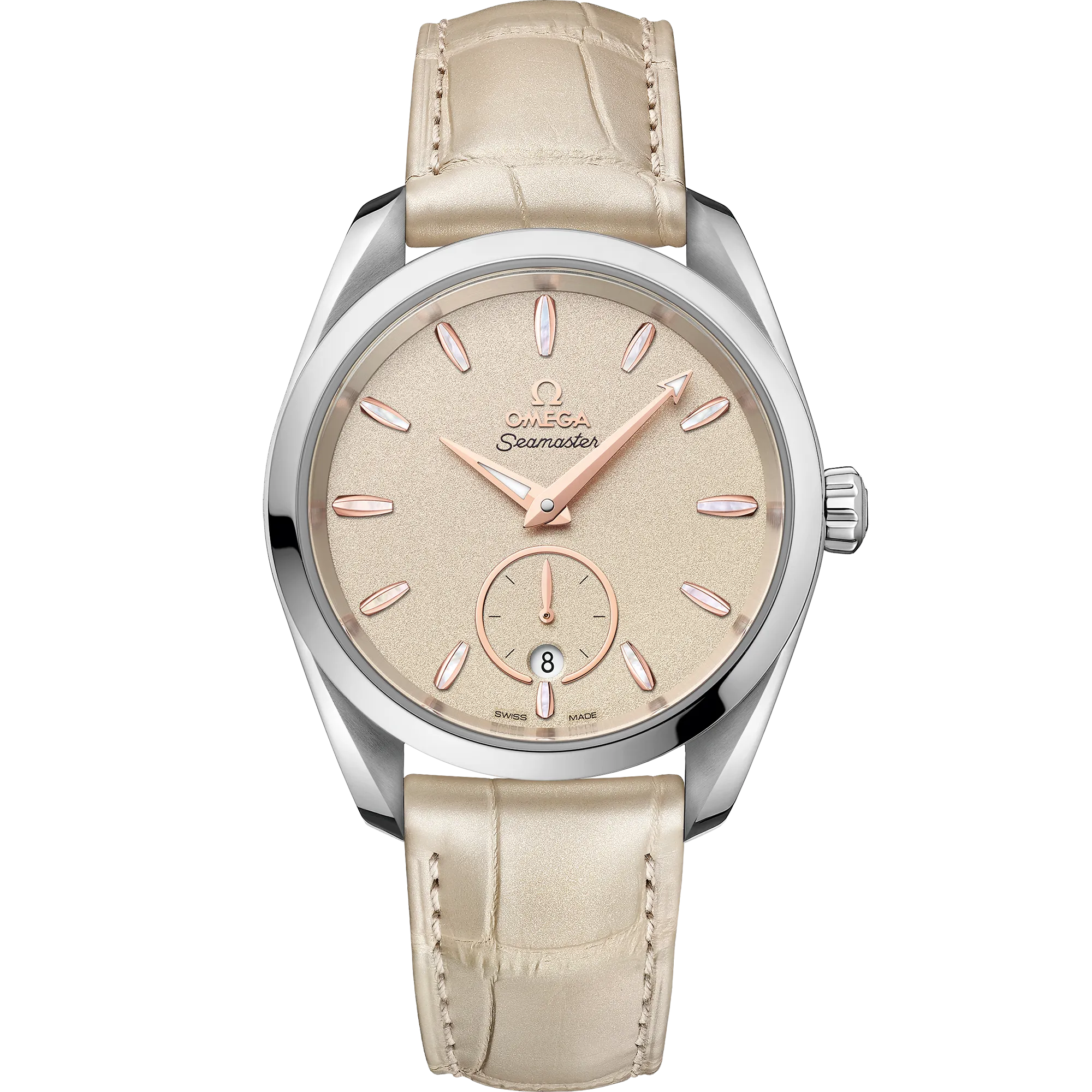 Omega Seamaster Aqua Terra 150M 38 mm, steel on leather strap