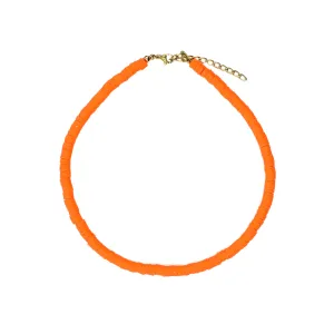 Orange Clay Beaded Choker