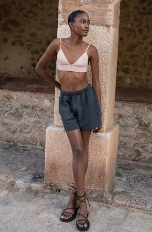 ORIANA Low-Back Bralette in Ecru