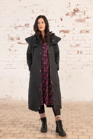 Outback Womens Full Length Waterproof Raincoat - Black