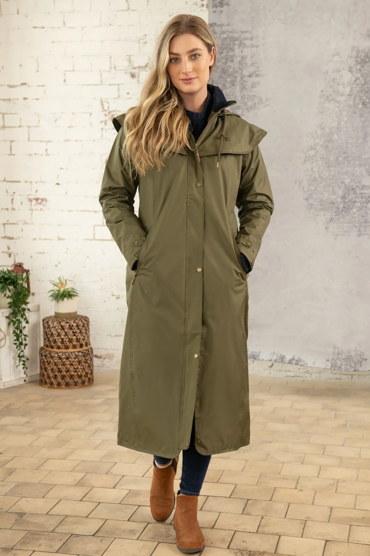 Outback Womens Full Length Waterproof Raincoat - Fern