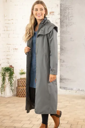Outback Womens Full Length Waterproof Raincoat - Urban Grey