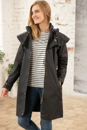 Outrider Womens 3/4 Length Waterproof Raincoat - Black
