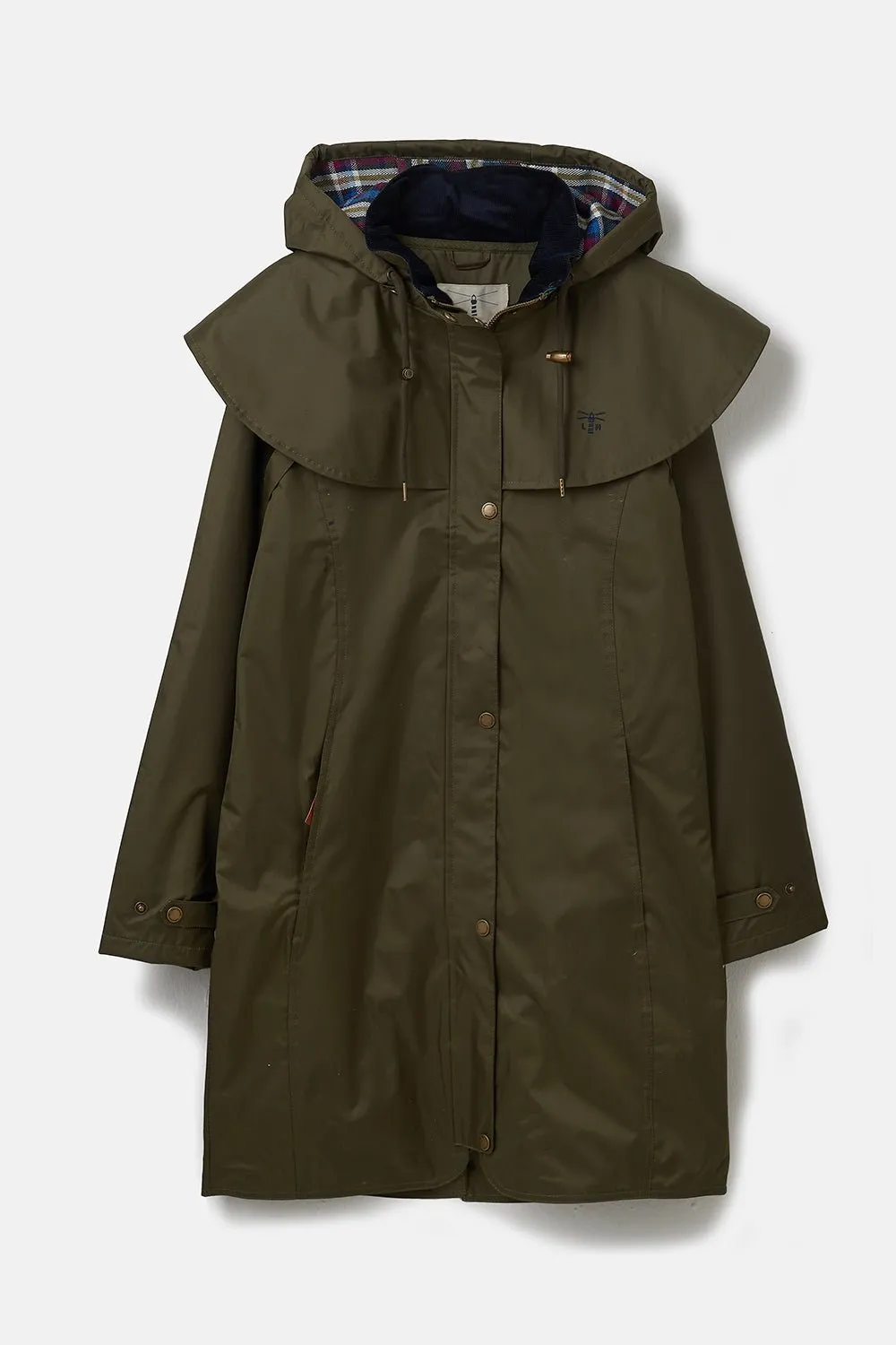 Outrider Womens 3/4 Length Waterproof Raincoat - Fern