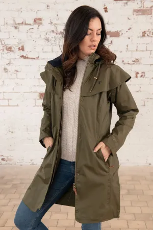 Outrider Womens 3/4 Length Waterproof Raincoat - Fern