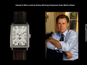 Owned & Loved By Martin Sheen - Gevril Avenue of Americas Massive Mens Steel Annual Calendar Moonphase Watch