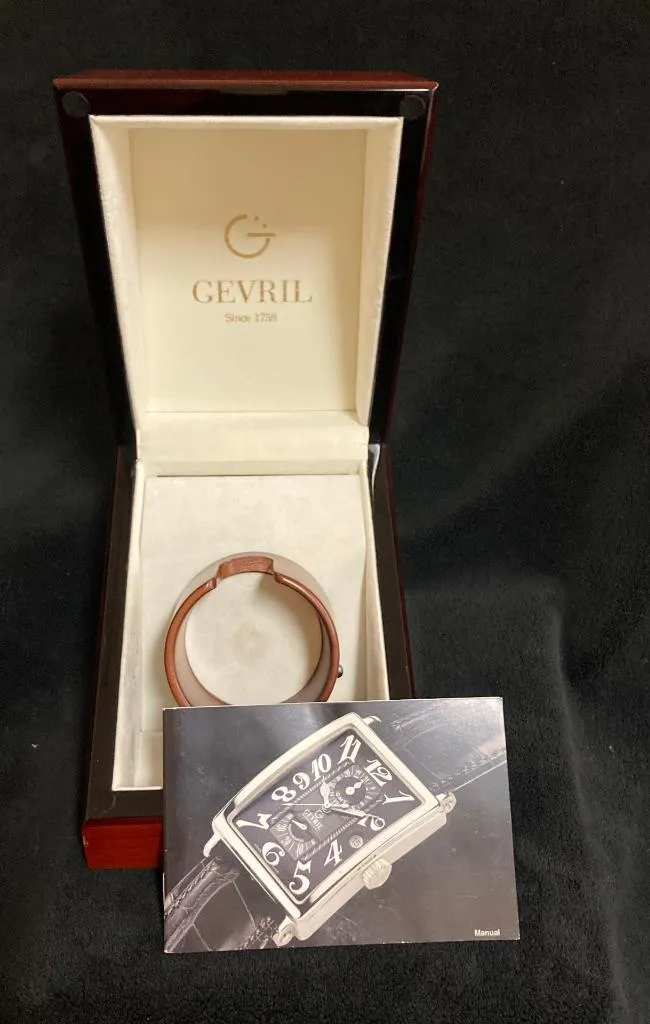 Owned & Loved By Martin Sheen - Gevril Avenue of Americas Massive Mens Steel Annual Calendar Moonphase Watch