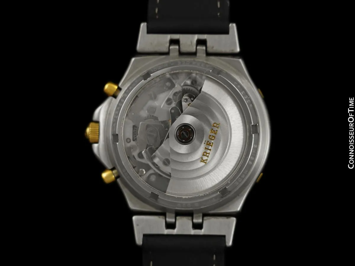 Owned by Kenny Rogers - Krieger Afficianado Mens Stainless Steel & 18K Gold Chronograph Watch
