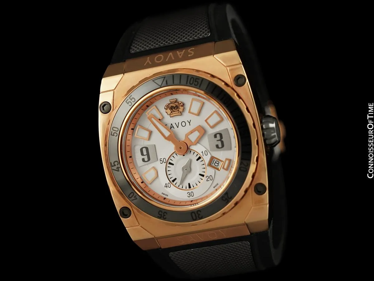 OWNED BY MARTIN SHEEN - Savoy Icon Extreme Massive Mens Rose Gold Tone Diver's Watch