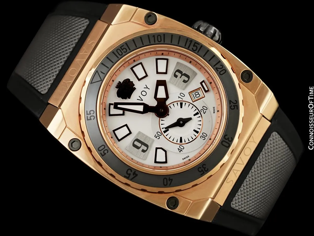 OWNED BY MARTIN SHEEN - Savoy Icon Extreme Massive Mens Rose Gold Tone Diver's Watch