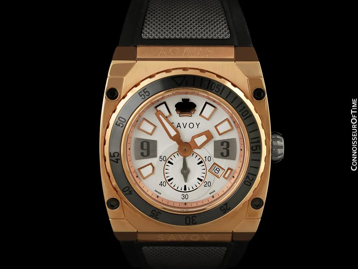 OWNED BY MARTIN SHEEN - Savoy Icon Extreme Massive Mens Rose Gold Tone Diver's Watch