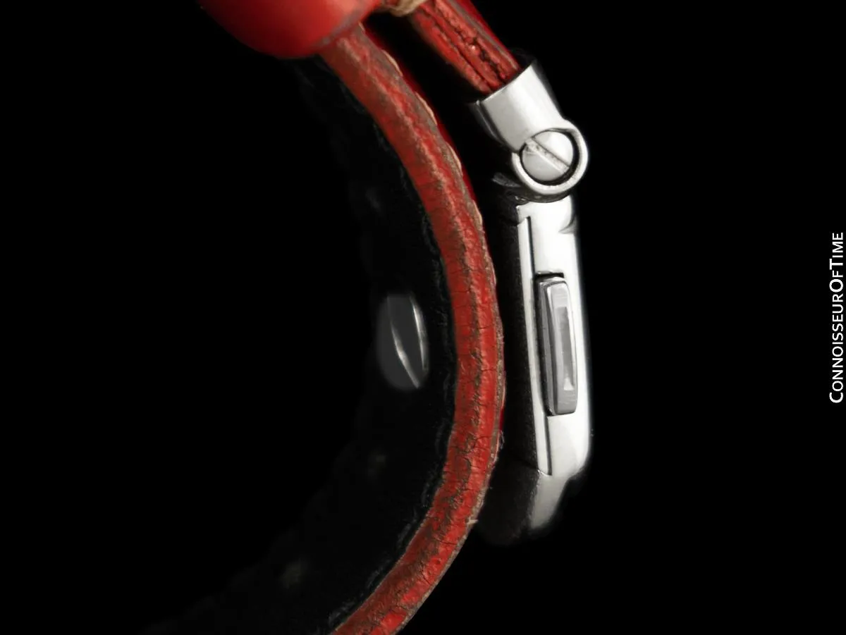 Owned by Siegfried & Roy with Photo - Philippe Charriol Mens Red Chronograph Stainless Steel Watch