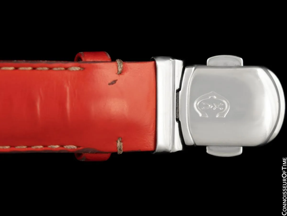 Owned by Siegfried & Roy with Photo - Philippe Charriol Mens Red Chronograph Stainless Steel Watch
