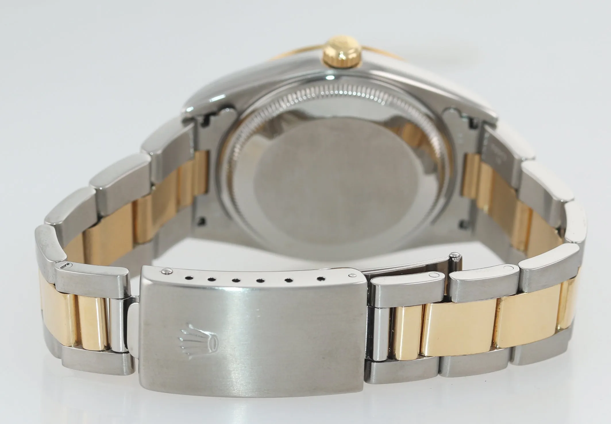 PAPERS 2013 Rolex Service Oyster Date 18k Gold Steel 34mm 15223 Black Watch Box