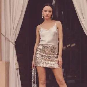 Parasol Rose Audrey Silk Bias Cut Camisole