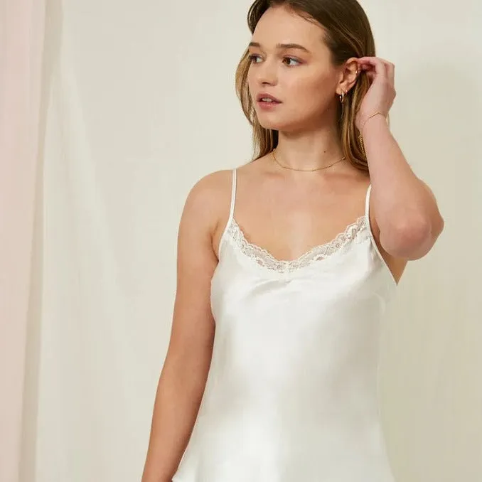Parasol Rose Audrey Silk Bias Cut Camisole