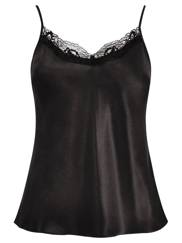 Parasol Rose Audrey Silk Bias Cut Camisole