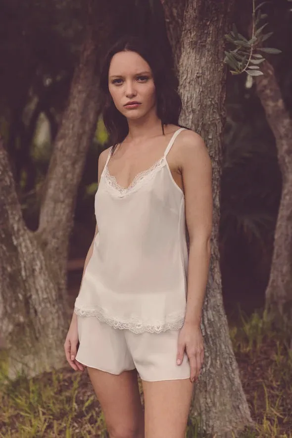 Parasol Rose Jeanie Crepe de Chine Silk Short