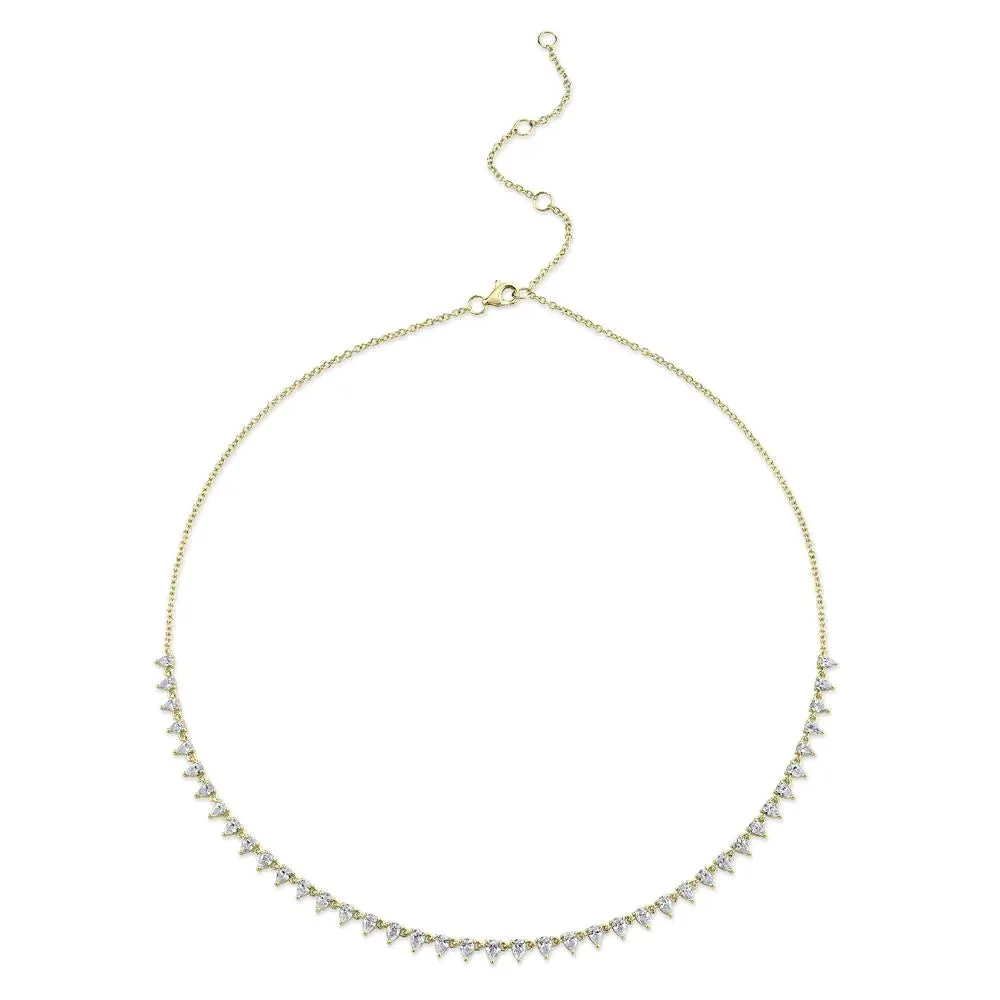 Pear Shape Diamond Choker