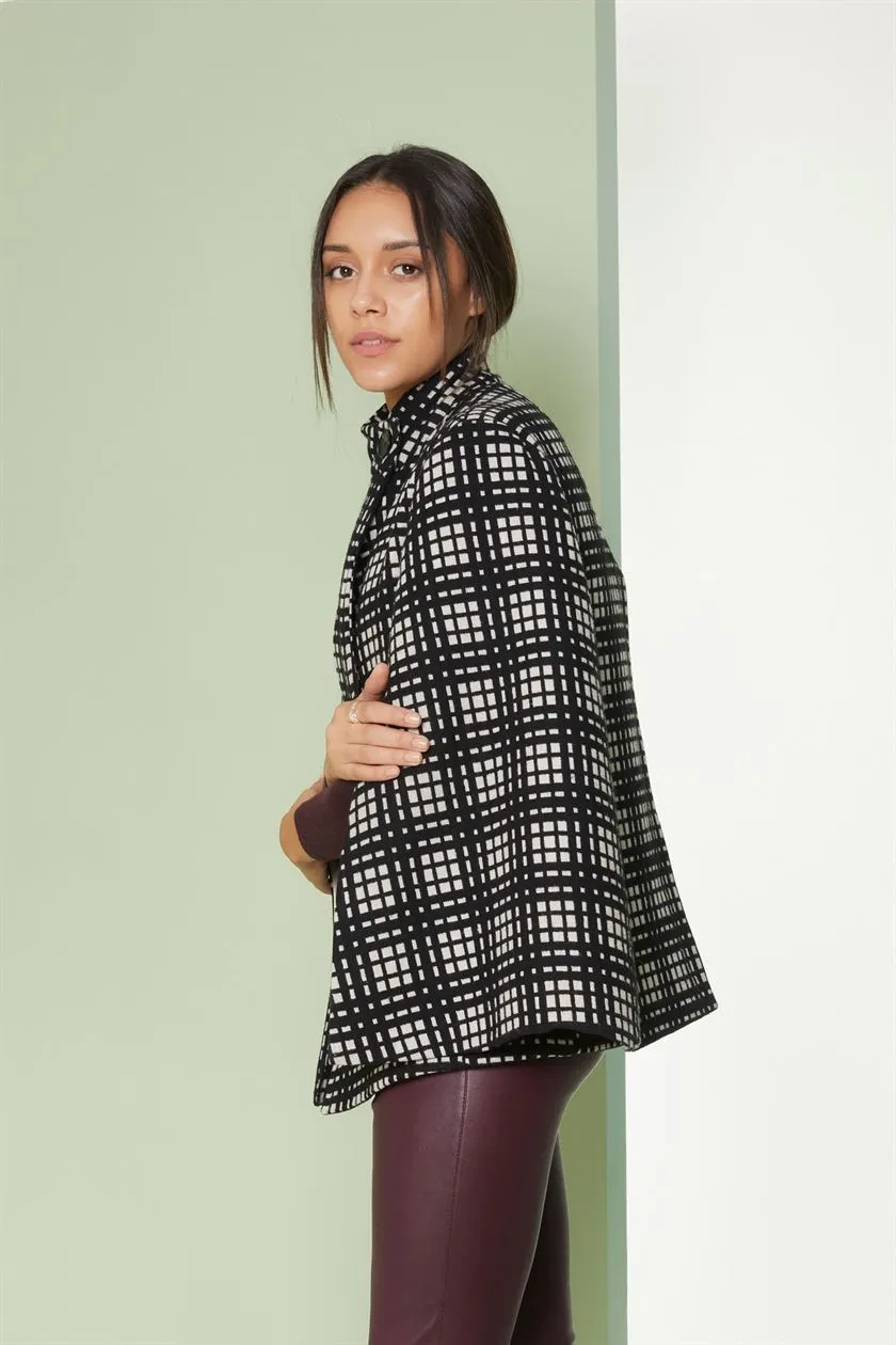 Perona   I   Womens-Outerwear-Poncho-Abiona Pwa-Fv21-210769-Black   AS8203