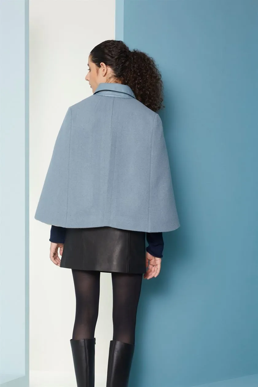 Perona   I   Womens-Outerwear-Poncho-Alanis-Pwa-Fv21-3100-Blue Gray  AS7678