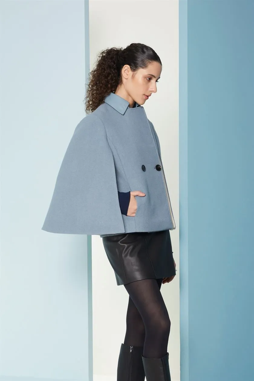 Perona   I   Womens-Outerwear-Poncho-Alanis-Pwa-Fv21-3100-Blue Gray  AS7678