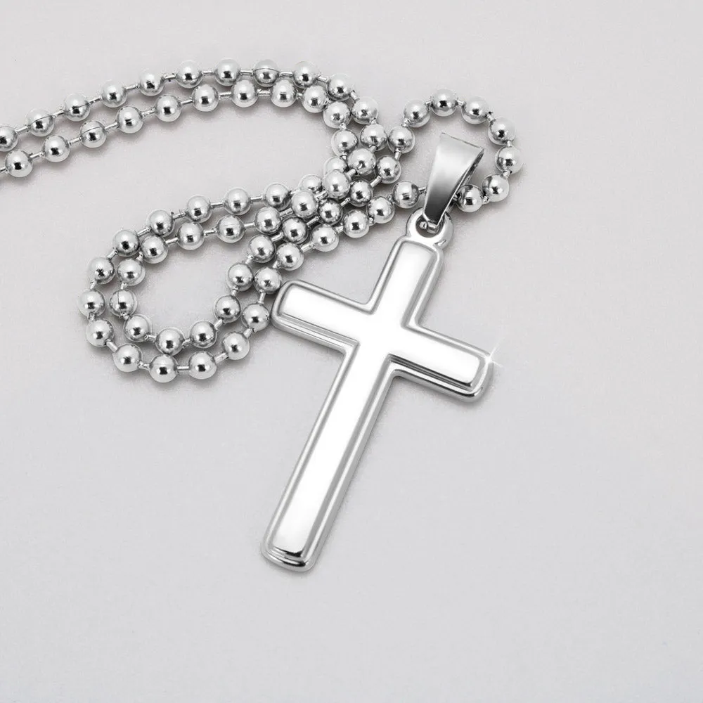 Personalized Independence Day Cross Necklace Gift For Husband