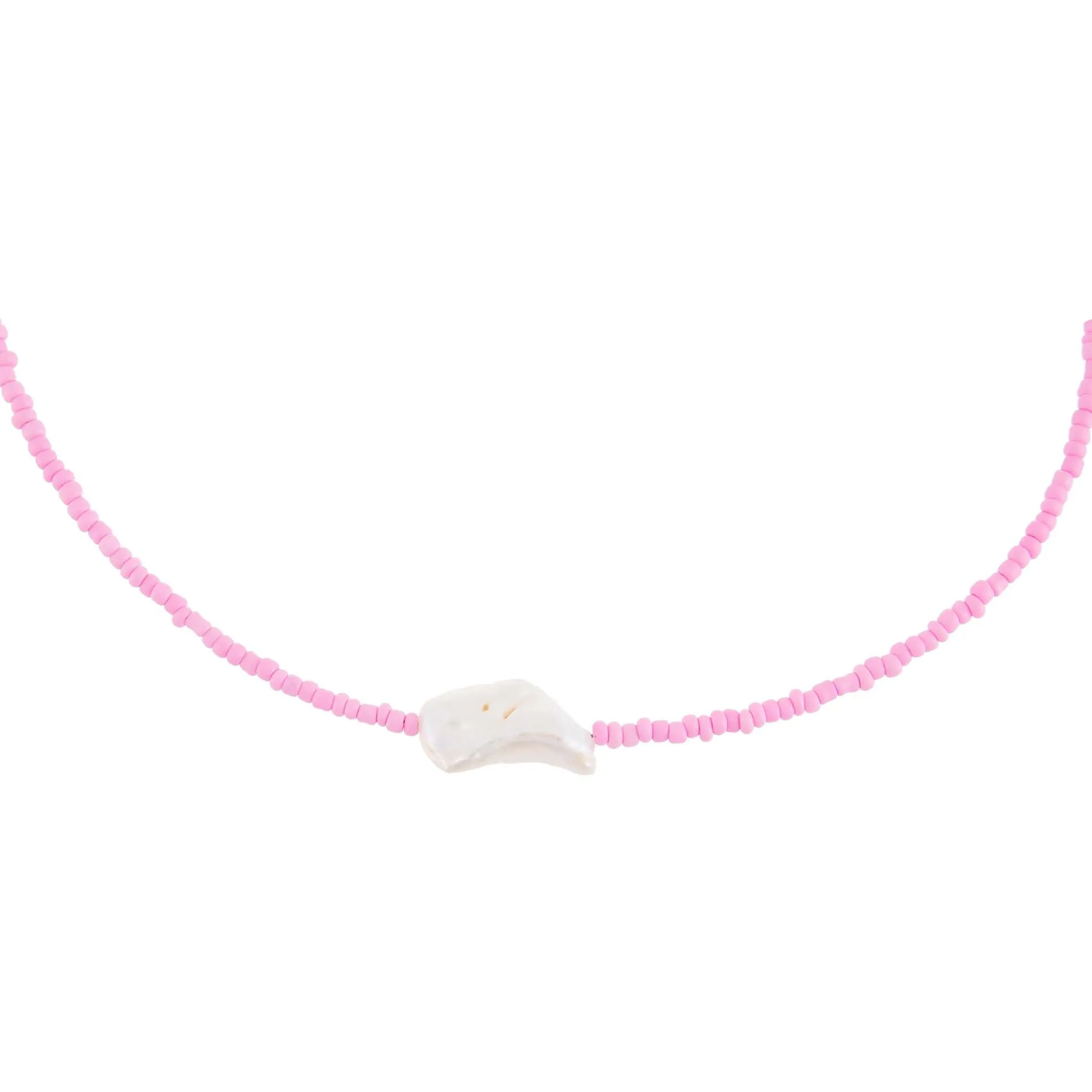 Pink Baroque Pearl Beaded Choker