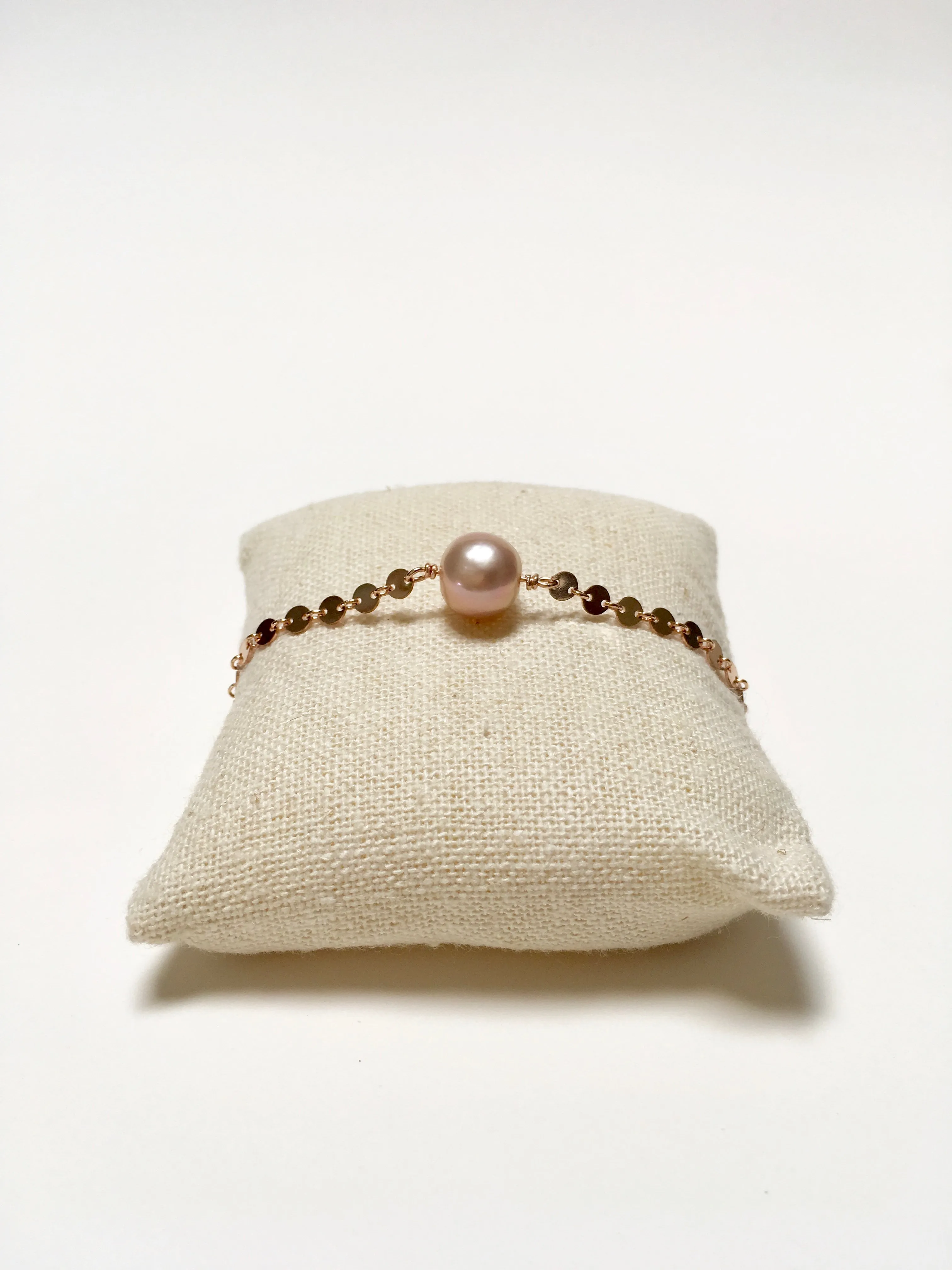 Pink Edison Pearl Sequin Choker